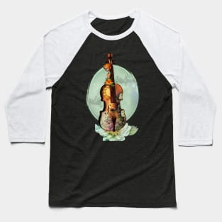 The Majesty of Violin with Flowers Baseball T-Shirt